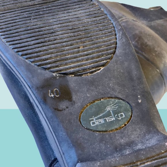 Dansko Portugal Black Paddock Ankle Boots Womens 40 9.5 * flaw broken zipper - Picture 3 of 14